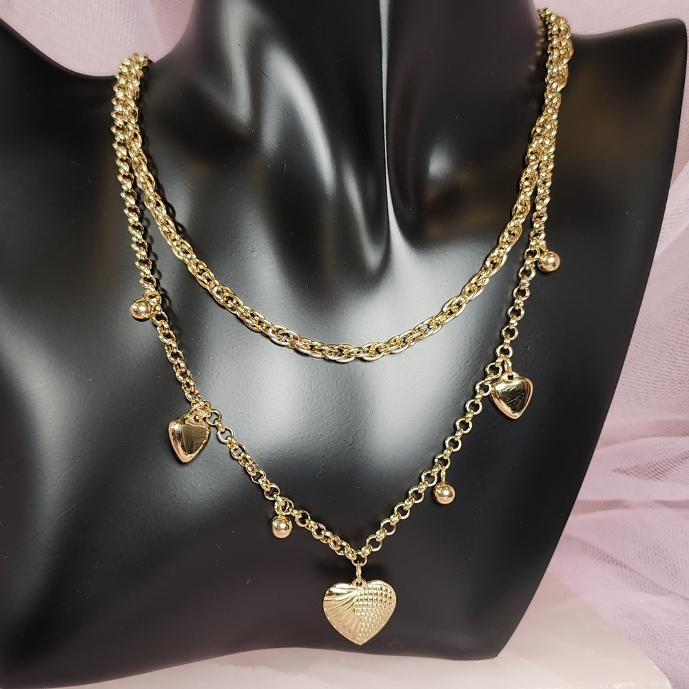 Double Layer Heart Chain